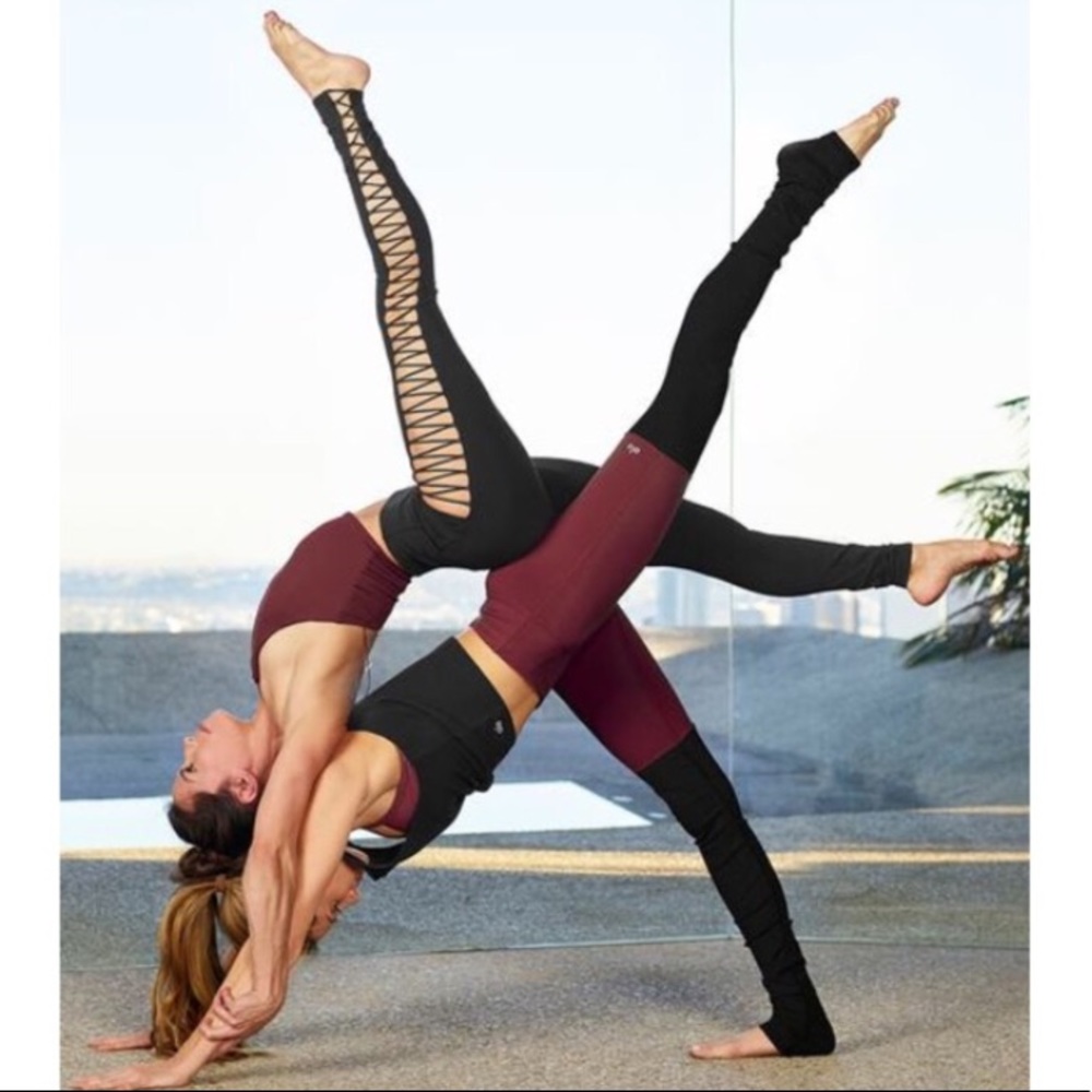 Alo Goddess Legging Grenache/Stormy Gray S